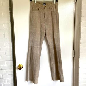 Suede pants. Lined 3/4 down leg. 100%suede.